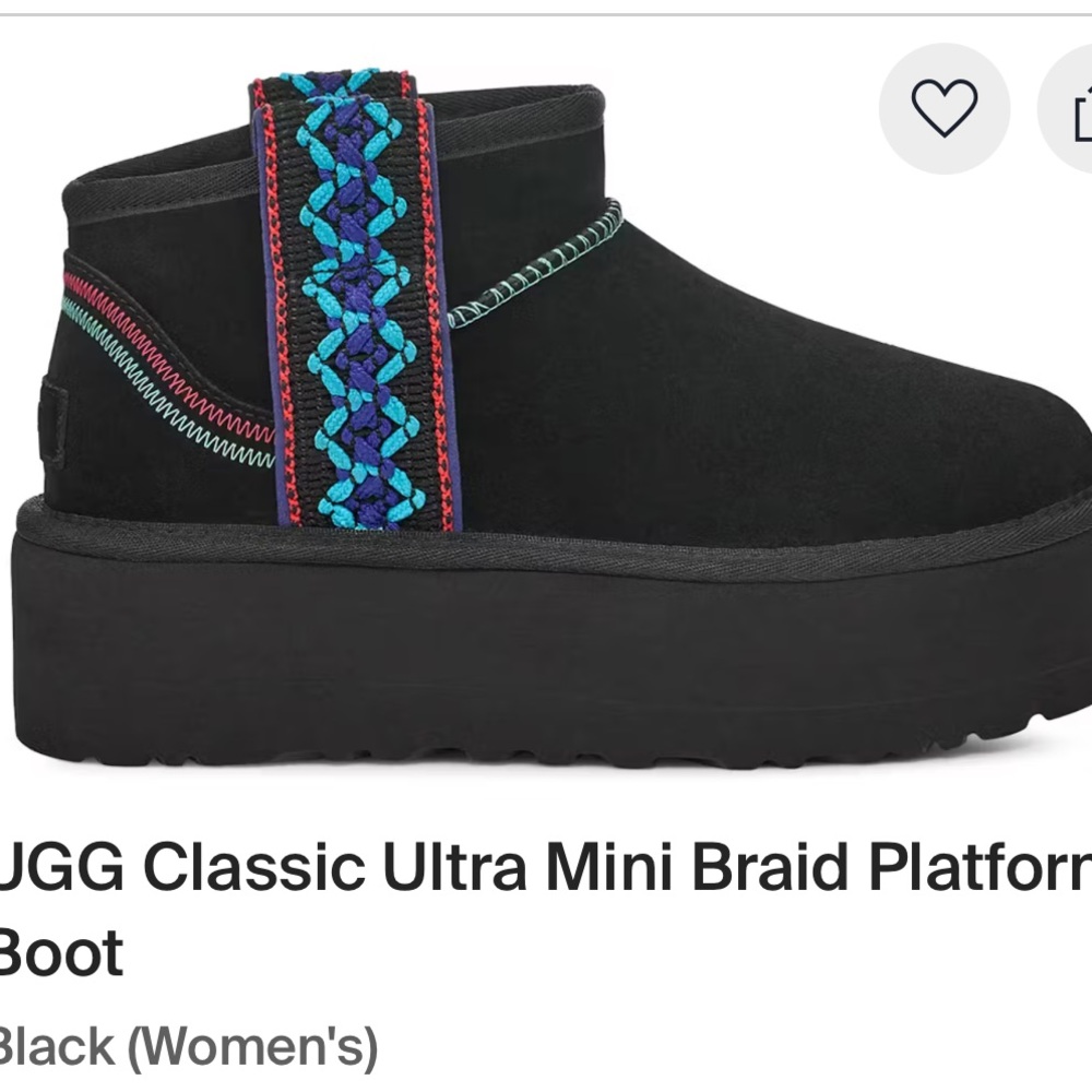 UGG classic ultra mini braid platform boot